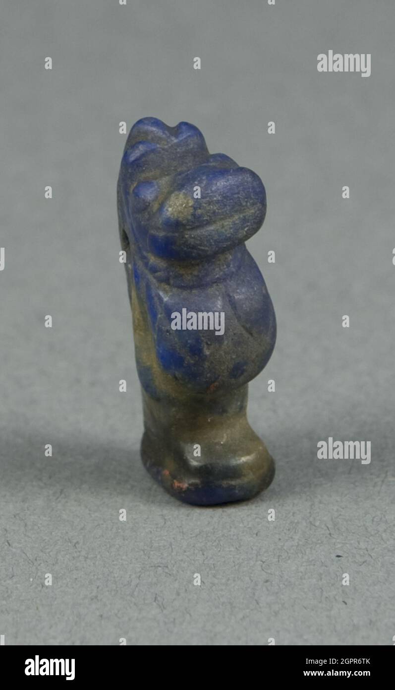 Amulet de la déesse Taweret, Égypte, deuxième période intermédiaire - début du nouveau Royaume, dynastie 15-18 (environ 1650-1295 BCE). Banque D'Images