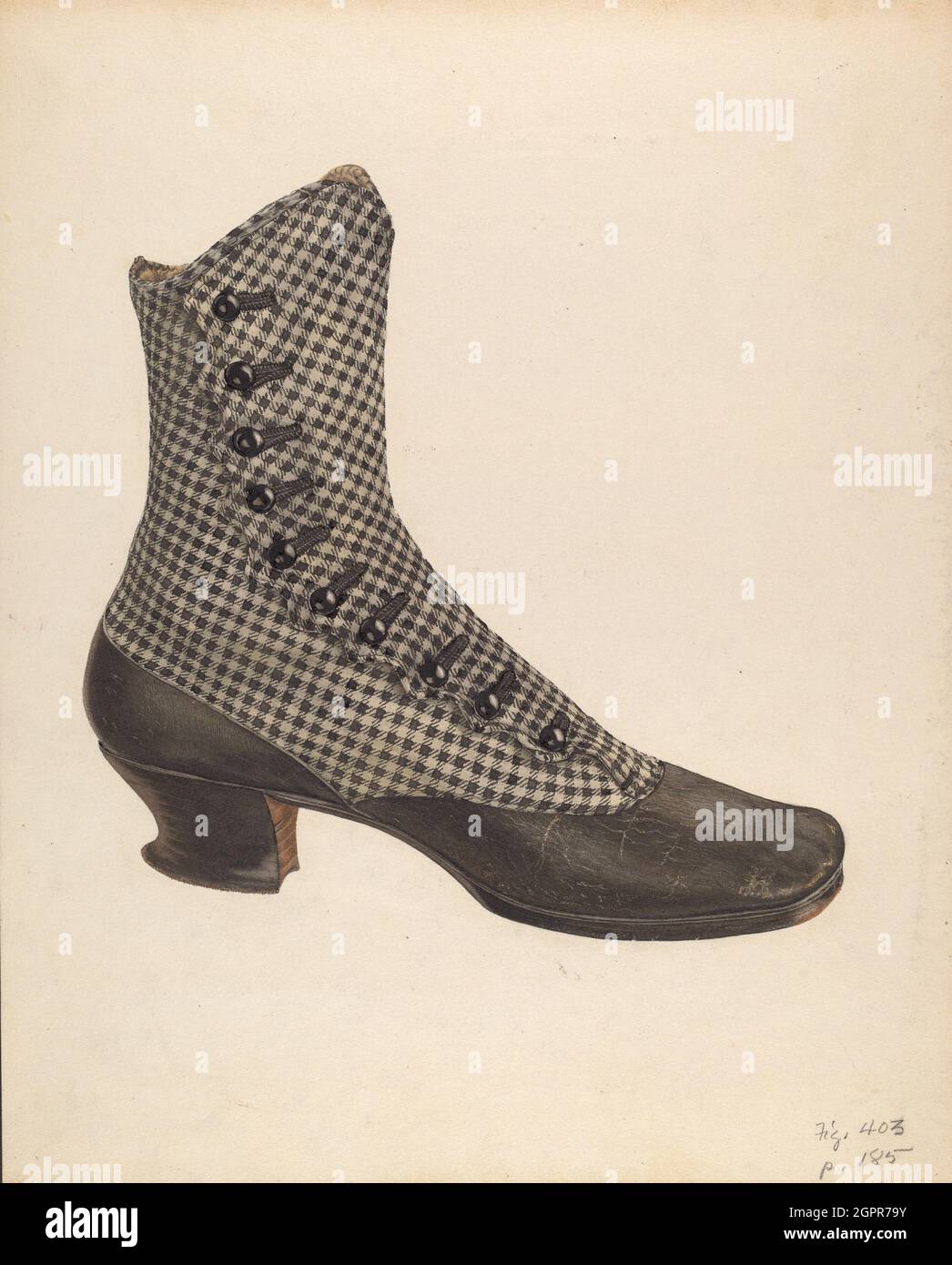 Bottines Montantes Pour Femme époque 1900-1930 - Anciennes En Cuir Noir Pointure 37