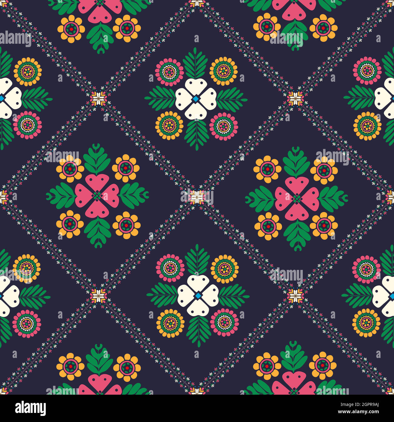 Motif de broderie hongroise 17 Illustration de Vecteur