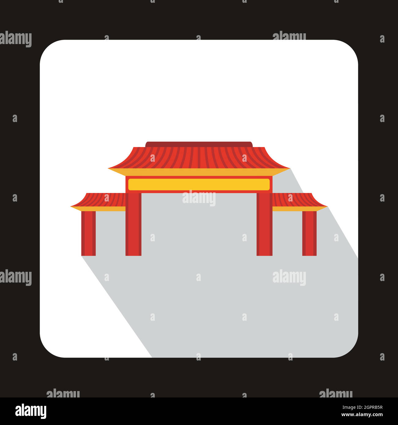 L'icône de style pagode, télévision Illustration de Vecteur