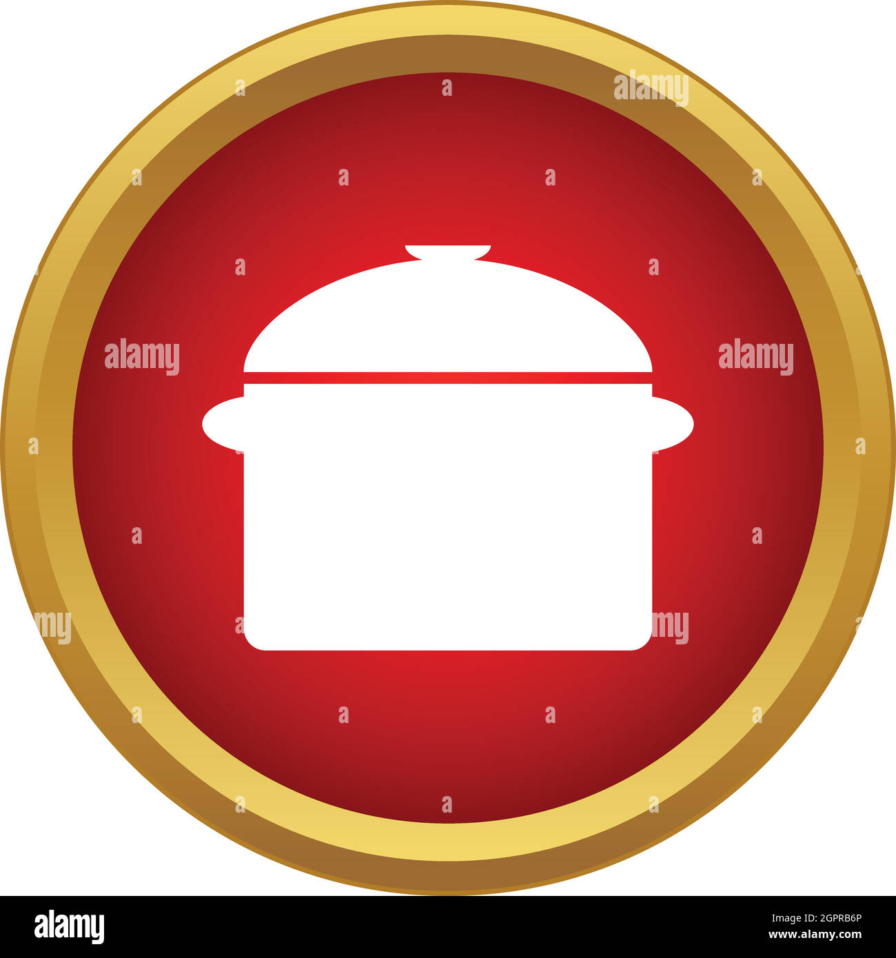 Casserole avec couvercle icône dans le style simple Illustration de Vecteur