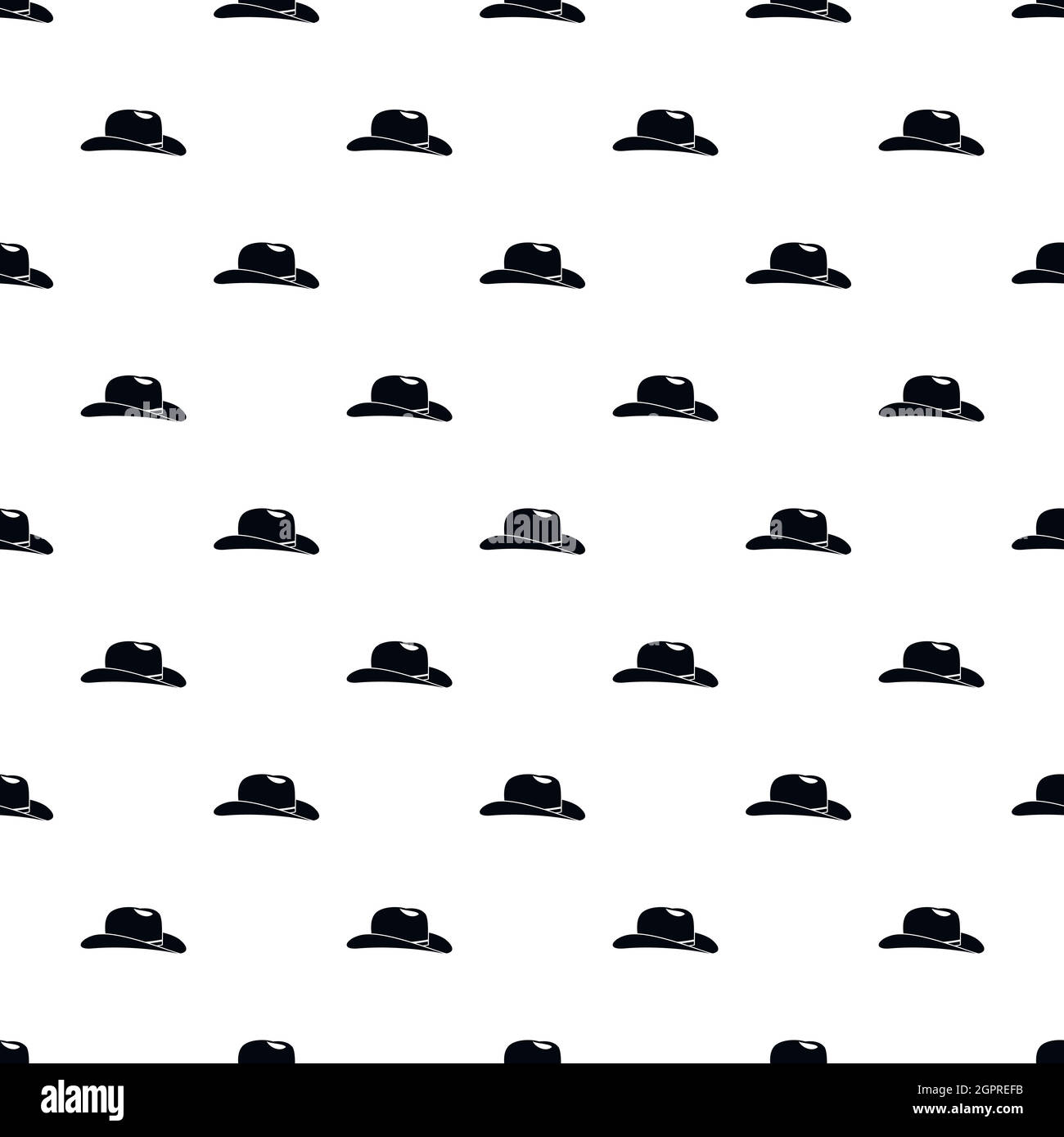 Motif chapeau de cowboy, style simple Illustration de Vecteur