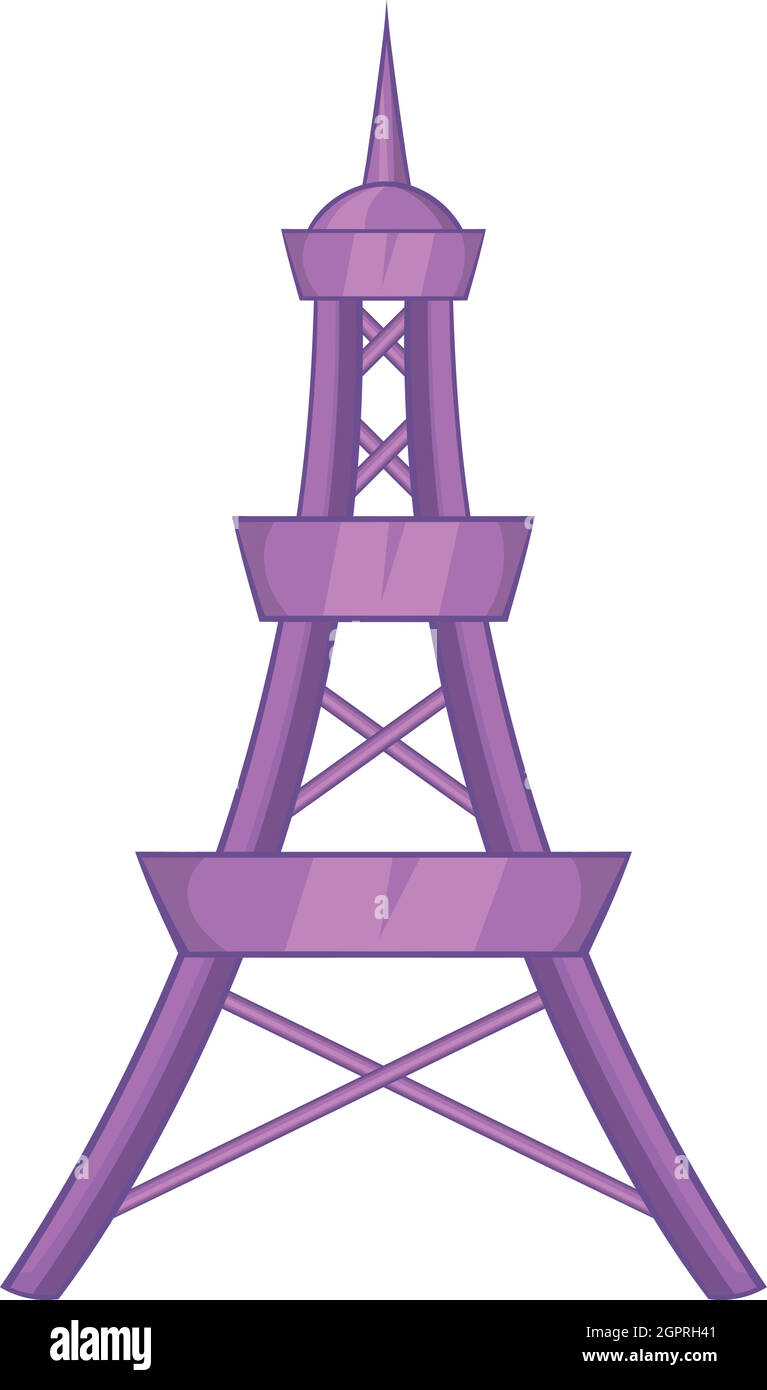 L'icône de la Tour Eiffel dans un style cartoon Image Vectorielle Stock -  Alamy