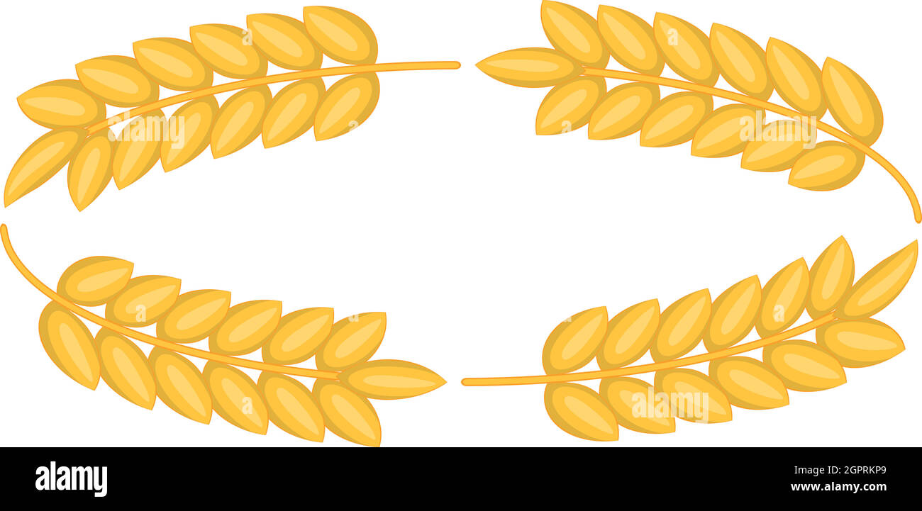 Les épis de blé mûrs, icône de style cartoon Illustration de Vecteur
