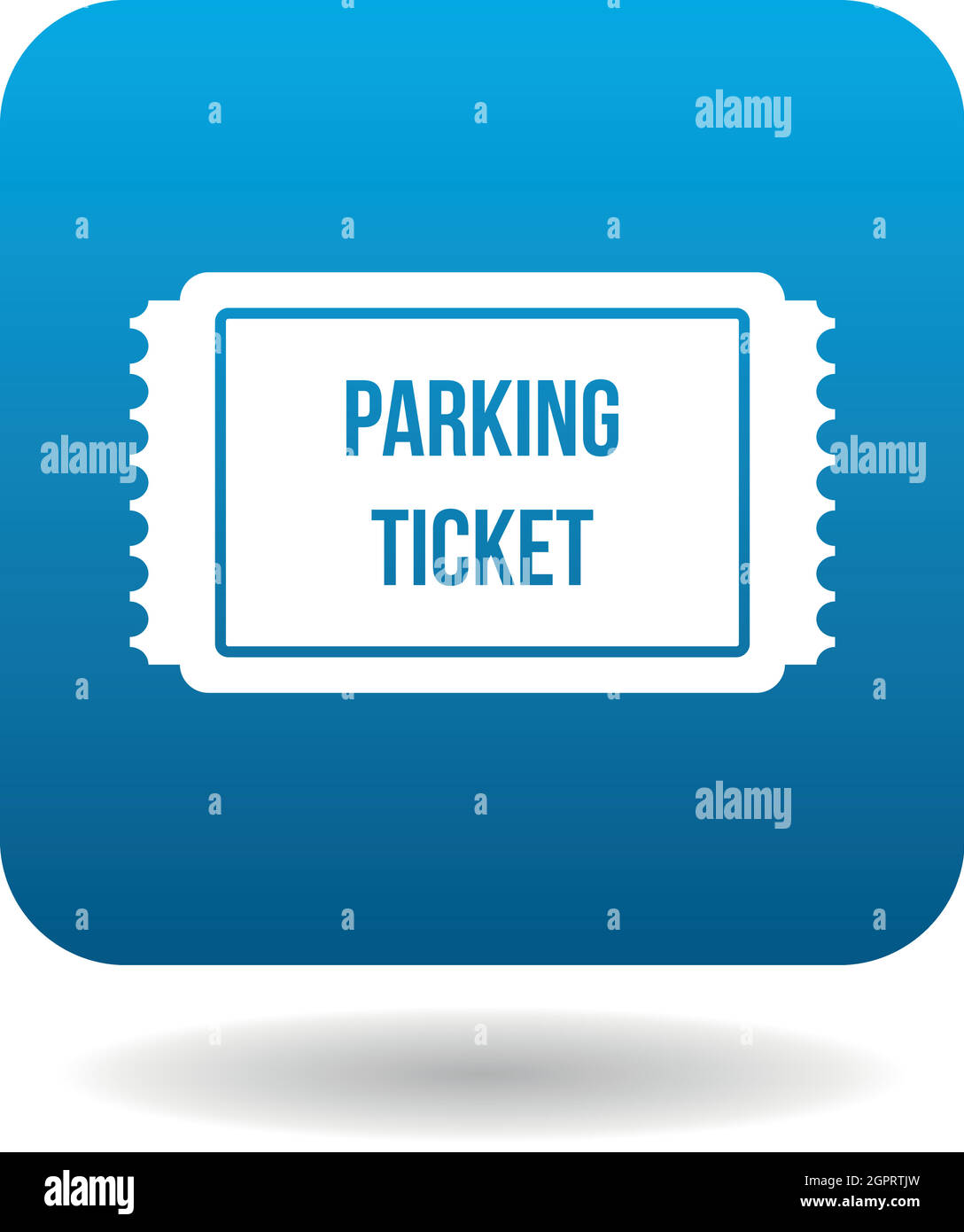 Ticket de parking, l'icône de style simple. Illustration de Vecteur