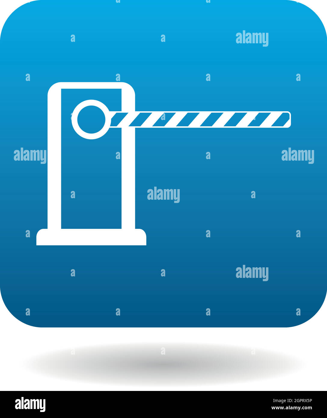 La porte en stationnement, l'icône de style simple. Illustration de Vecteur