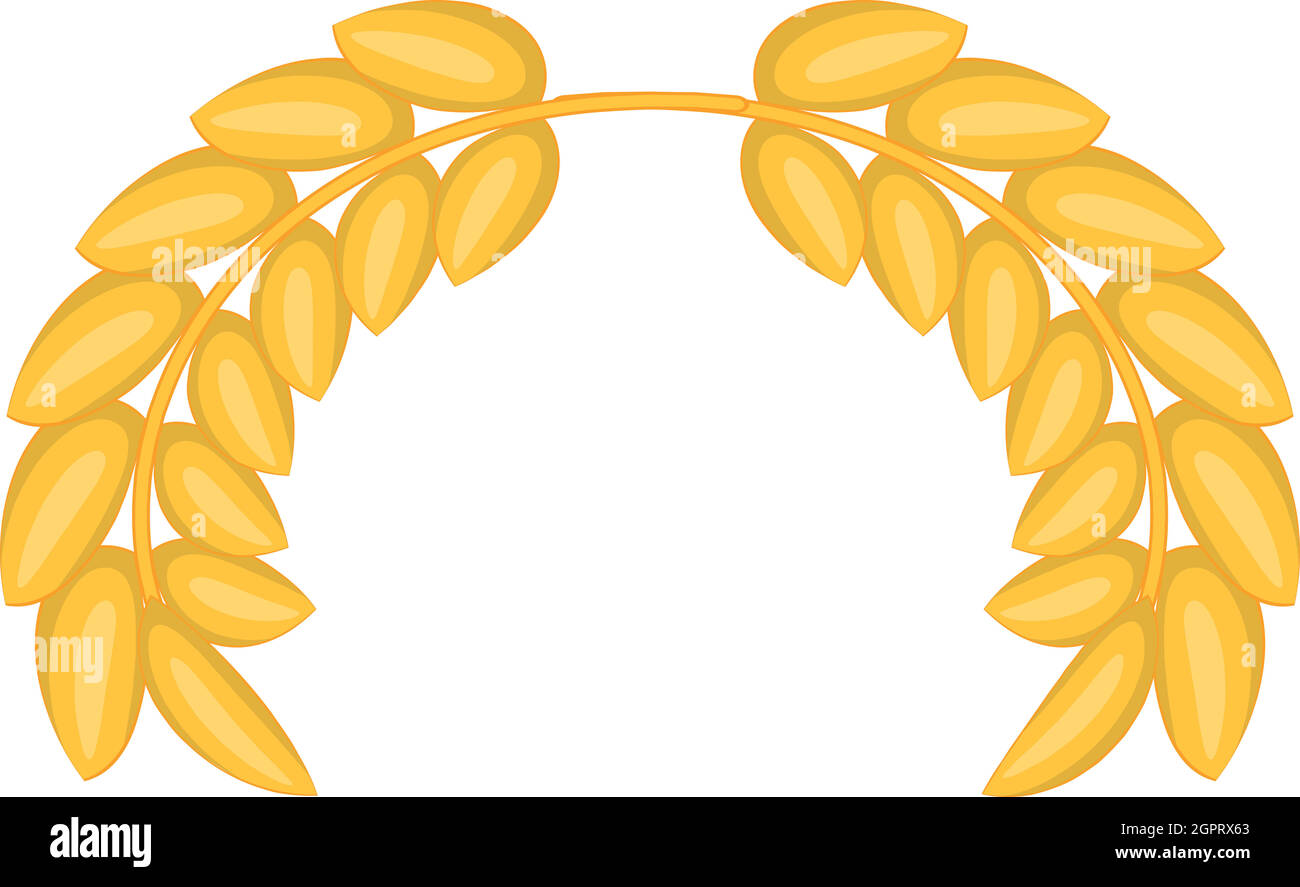 Gerbe d'épis, l'icône de style cartoon Illustration de Vecteur