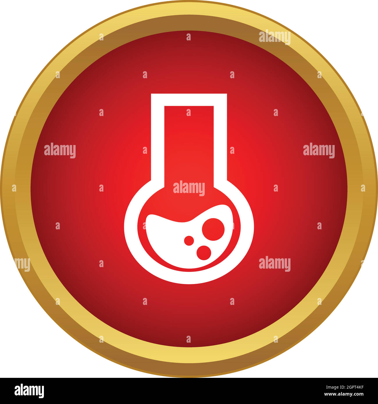 Fiole chimique, l'icône de style simple. Illustration de Vecteur