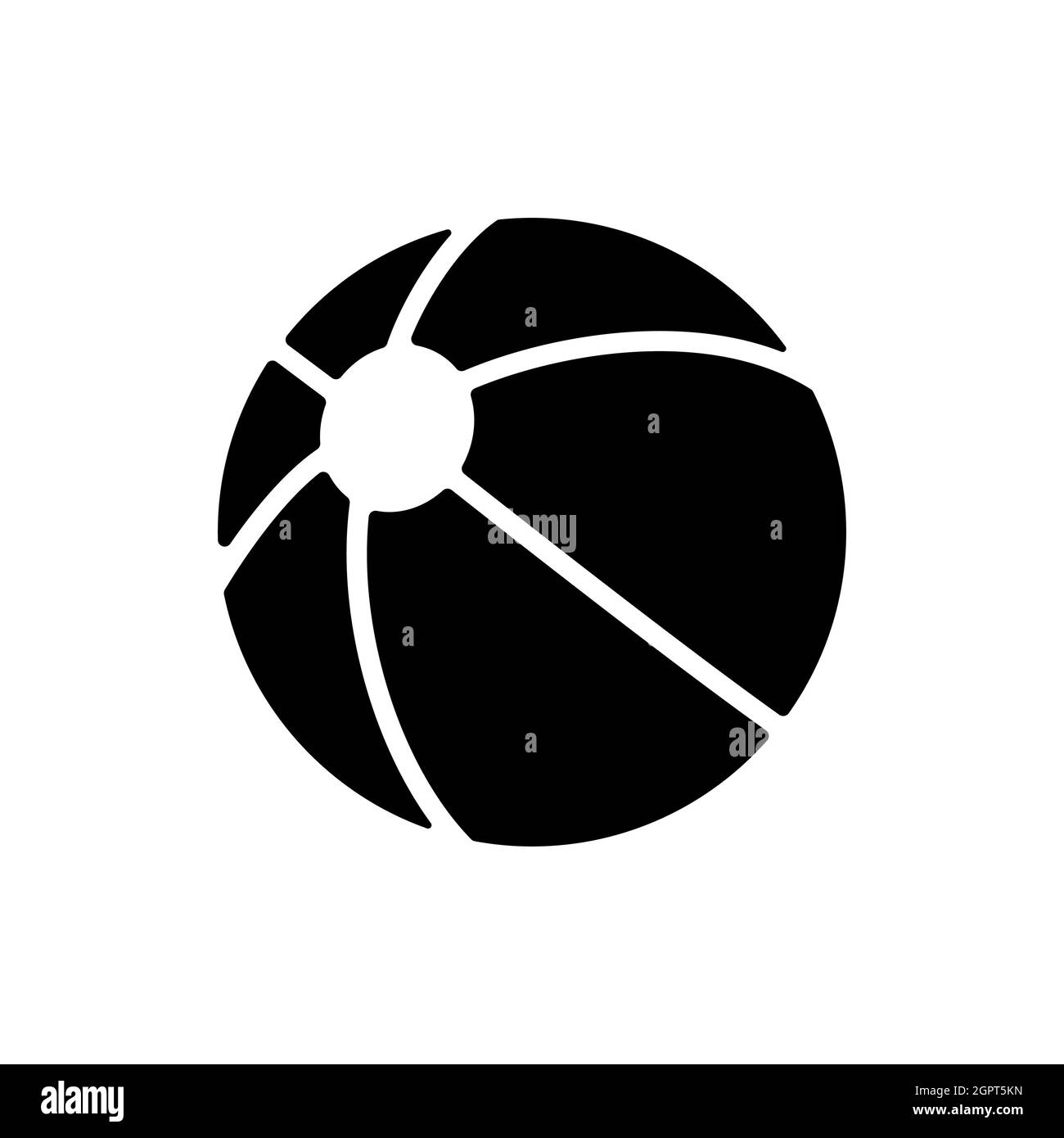 Beach ball vecteur plat glyphe icône isolée Illustration de Vecteur