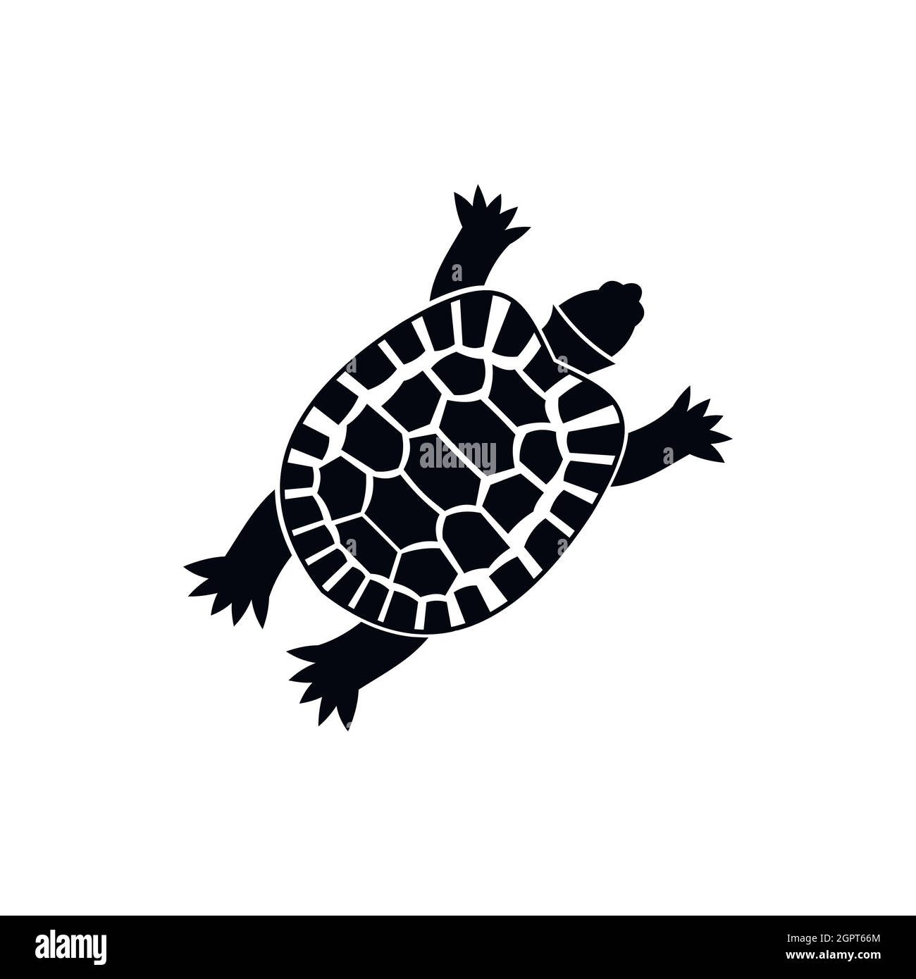 L'icône de tortue, le style simple Illustration de Vecteur
