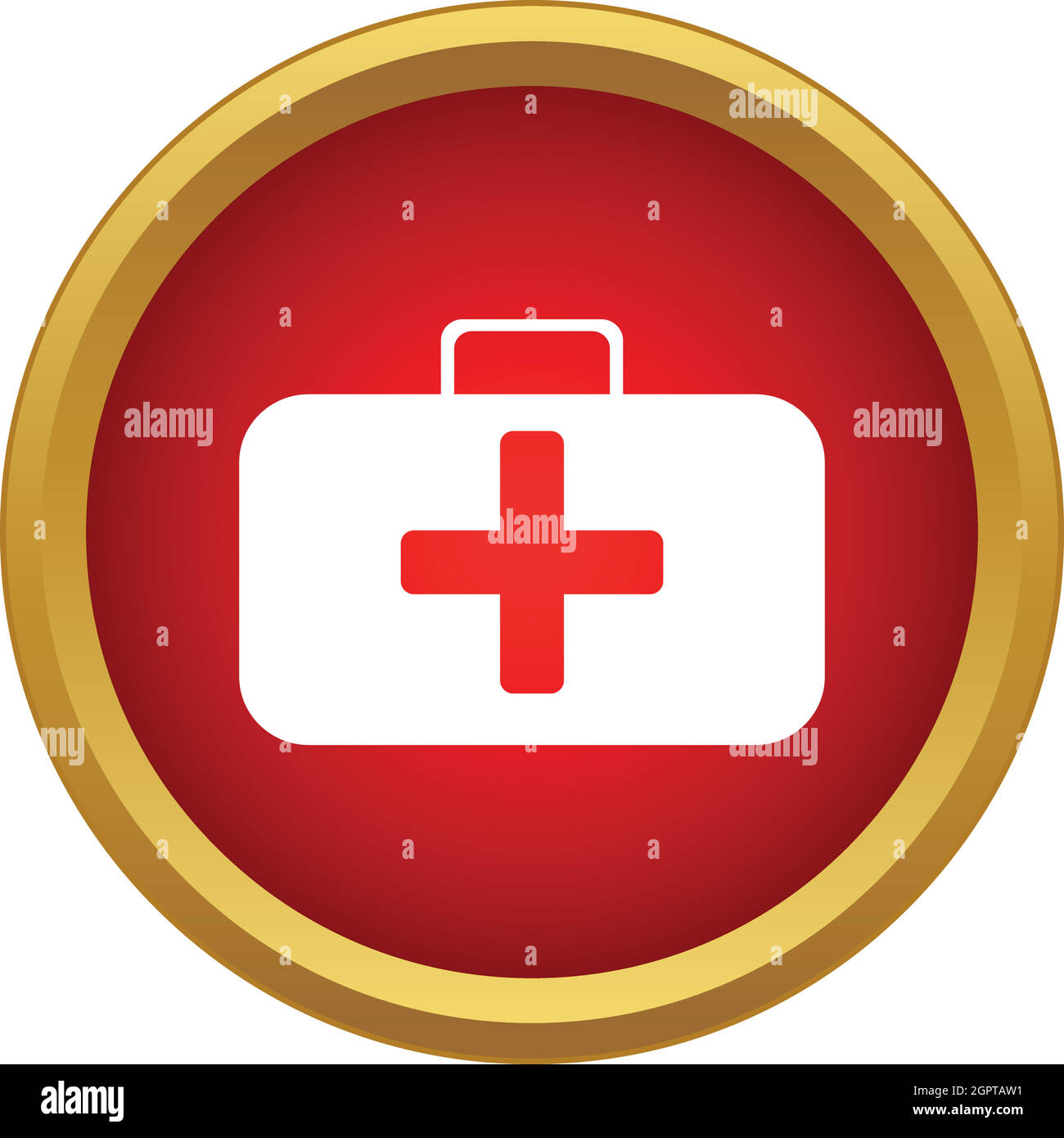 Trousse de premiers soins dans l'icône de style simple. Illustration de Vecteur