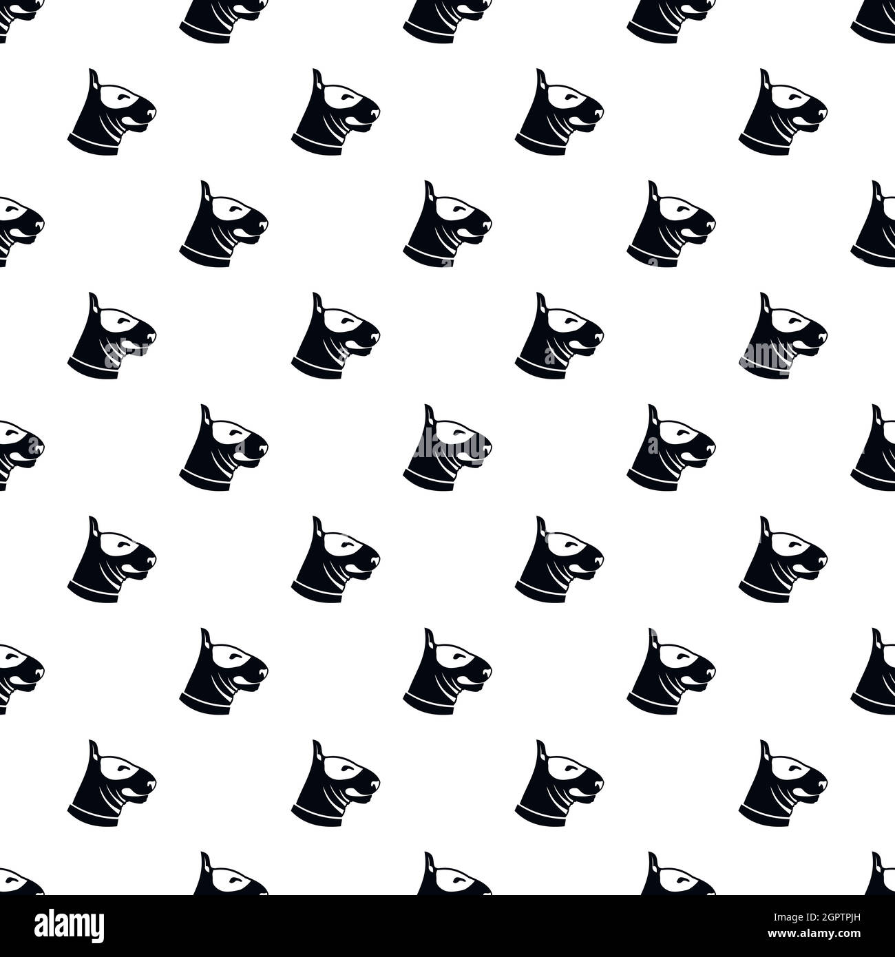 Motif chien Bull terrier, style simple Illustration de Vecteur