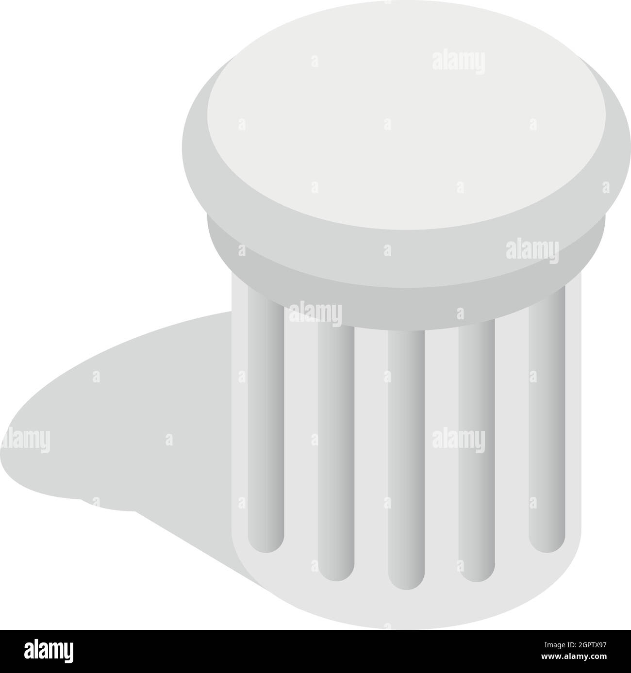 L'icône de la colonne classique, style 3D isométrique Illustration de Vecteur