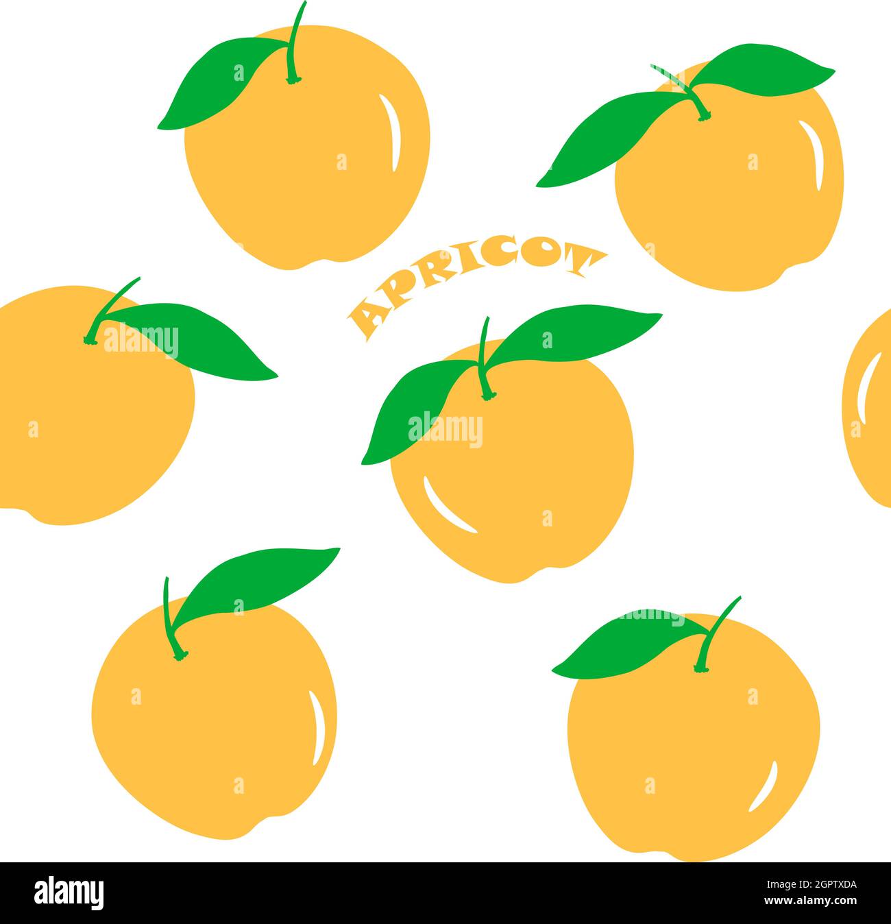 Abricots. Motif sans couture. Illustration vectorielle. Illustration de Vecteur