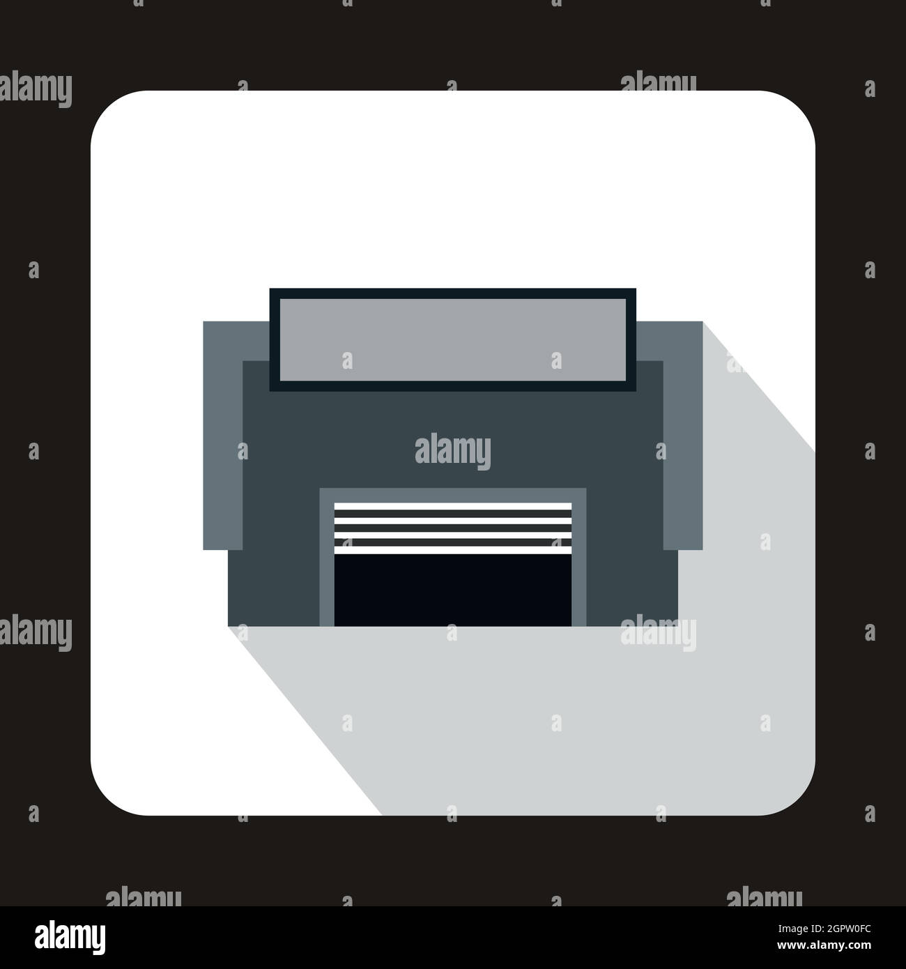 Garage en béton, l'icône de style plat Illustration de Vecteur