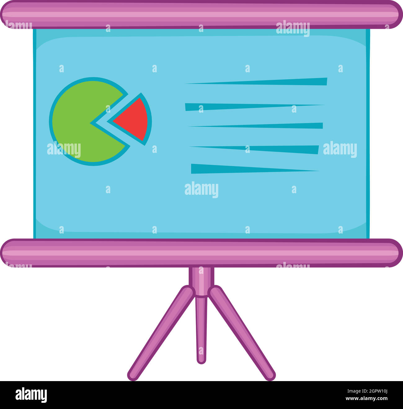 Le tableau de l'annexe, l'icône de style cartoon Illustration de Vecteur