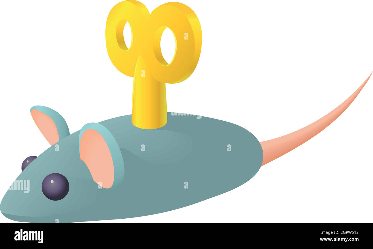 L'icône de la souris mécanique en style cartoon Illustration de Vecteur
