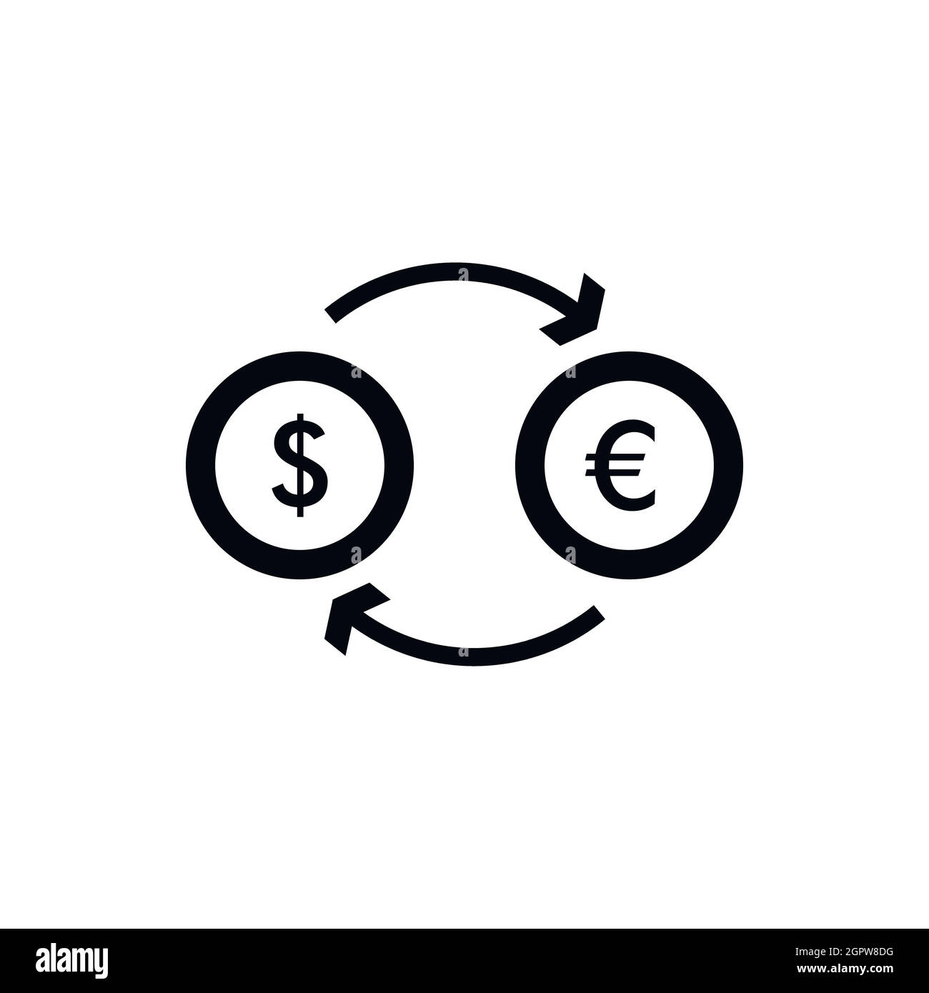 L'icône change euro dollar Euro, le style simple Illustration de Vecteur