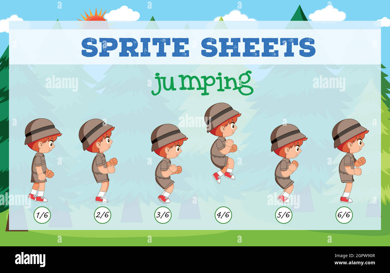 Modèle de saut de feuille d'image-objet Illustration de Vecteur