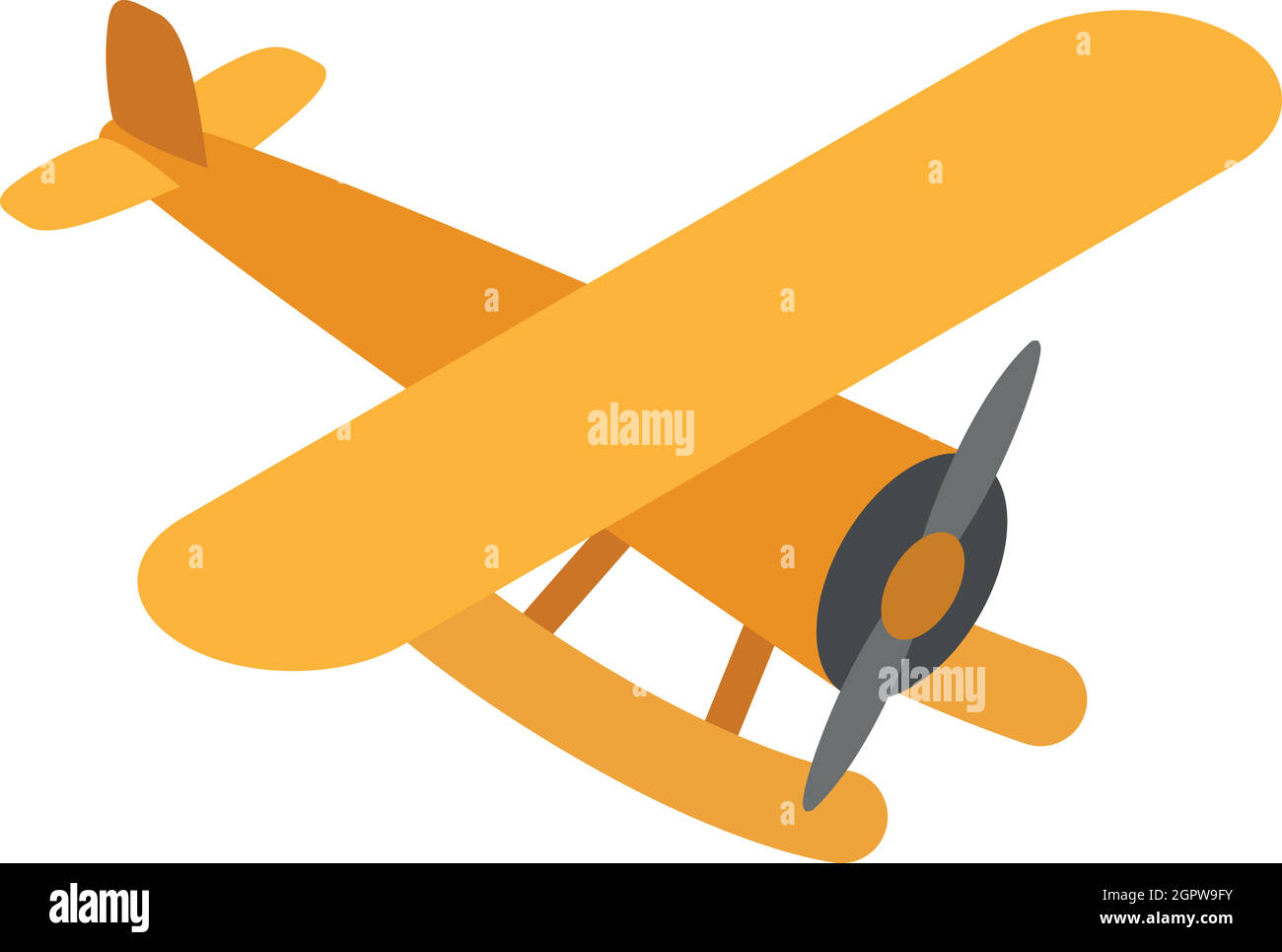 L'icône avion Orange, style 3D isométrique Illustration de Vecteur