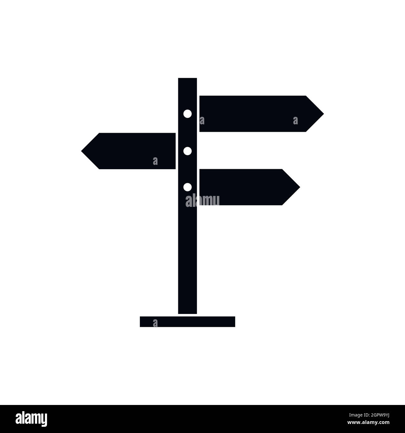 Panneaux de direction, l'icône de style simple. Illustration de Vecteur