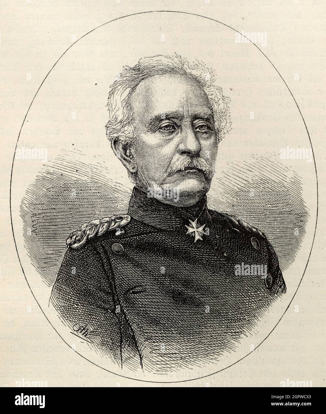 Général Karl Friedrich von Steinmetz (1796-1877). Collection privée. Banque D'Images