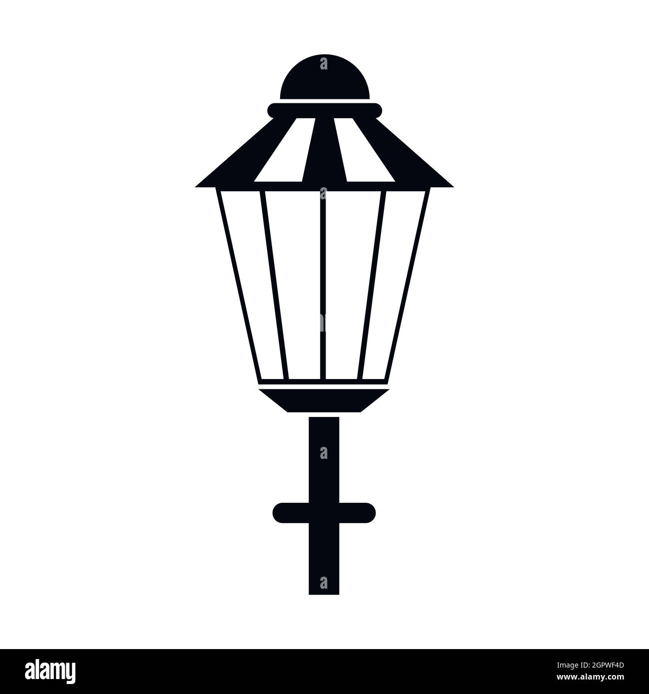 L'icône de la lampe de rue, le style simple Illustration de Vecteur