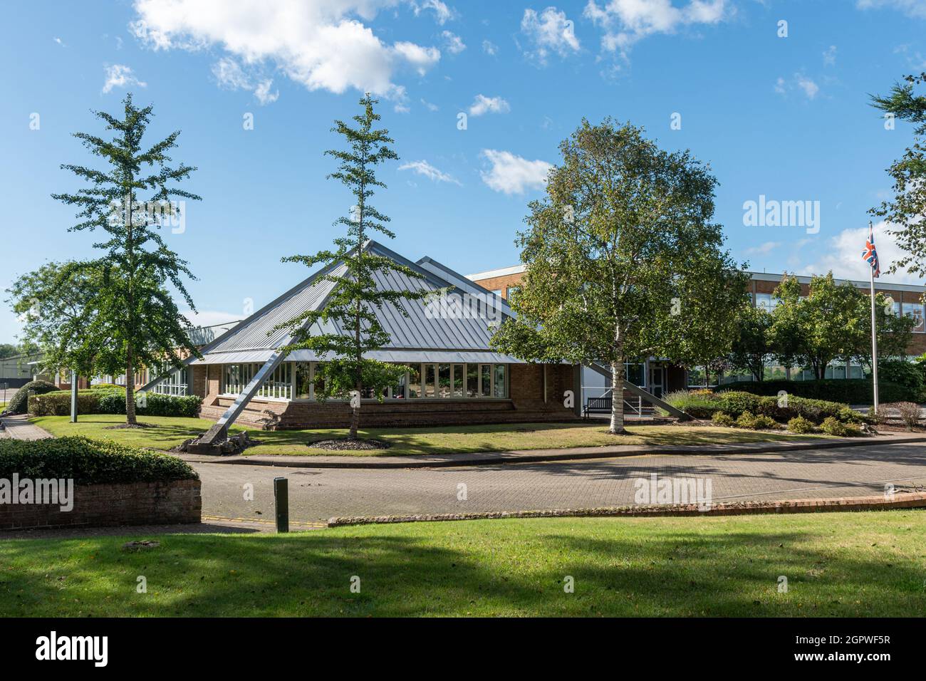 SC Johnson, site de fabrication et de commercialisation à Frimley, Surrey, Royaume-Uni, une entreprise qui fabrique des produits ménagers et industriels de nettoyage et d'hygiène. Banque D'Images