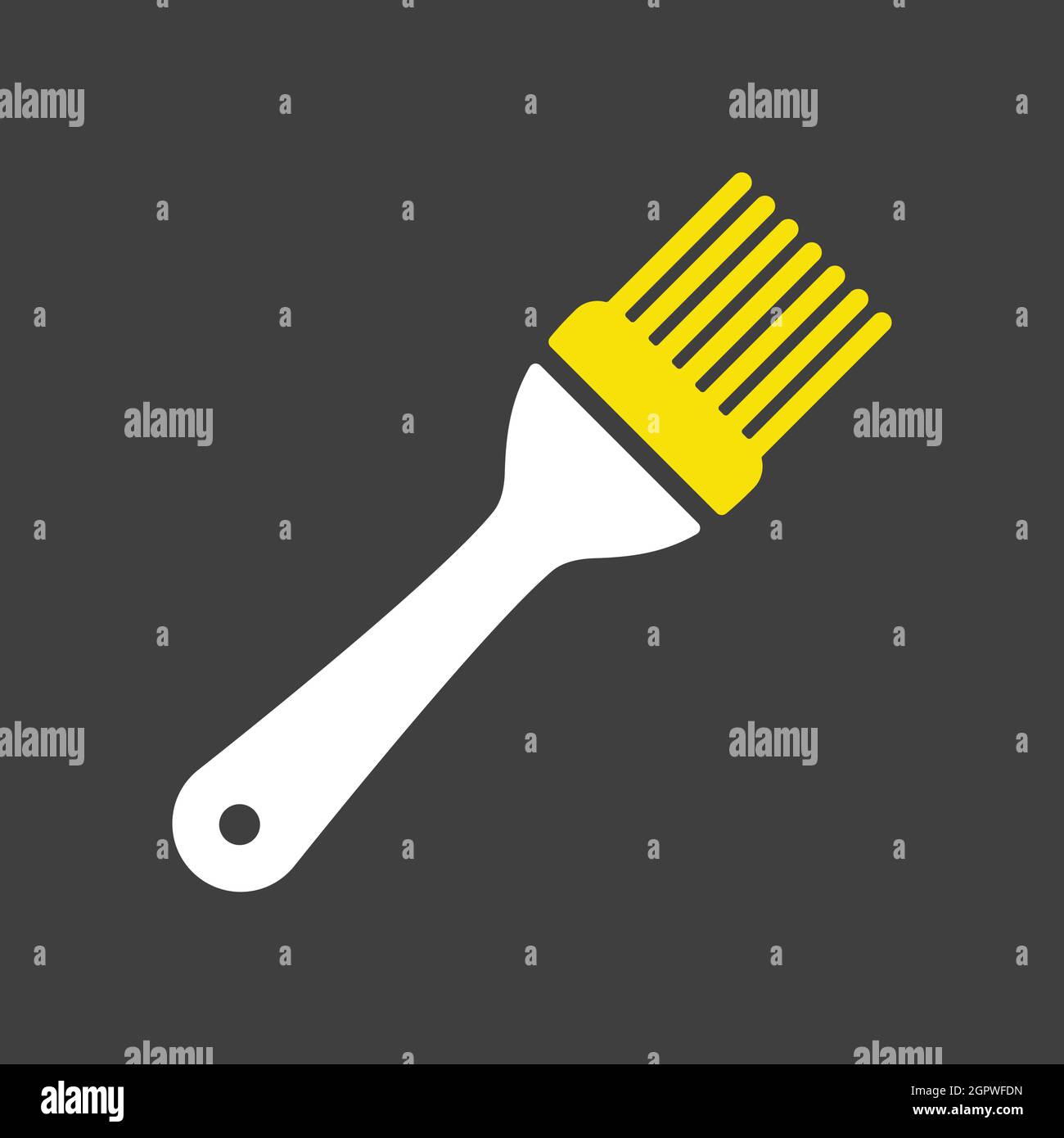 Icône en forme de glyphe vectoriel de la brosse de cuisson en silicone. Appareils de cuisine. Symbole graphique pour la conception du site Web de cuisine, le logo, l'application, l'interface utilisateur Illustration de Vecteur