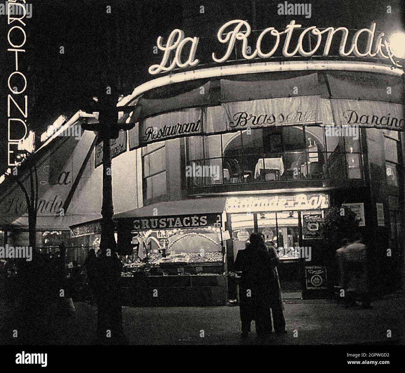 La Rotonde, boulevard du Montparnasse. Collection privée. Banque D'Images