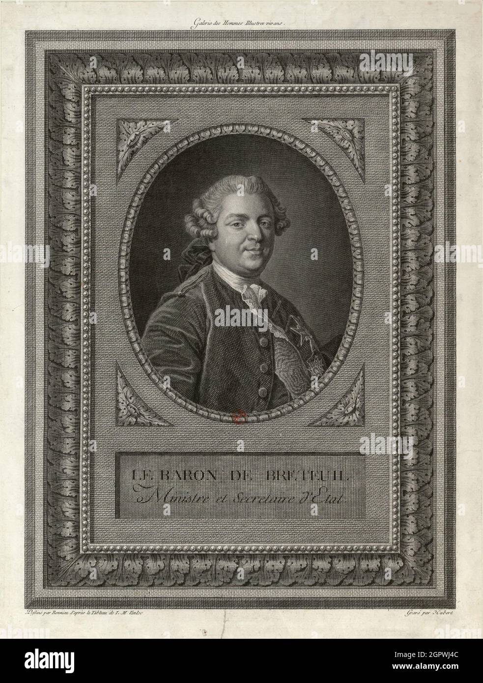 Louis Charles Auguste le Tonnelier, Baron de Breteuil (1730-1807). Trouvé dans la Collection de la Bibliothèque et#xe8; que nationale de France. Banque D'Images