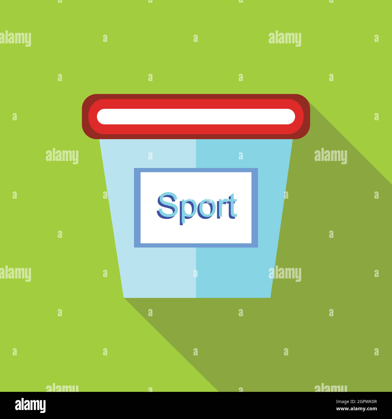 Conteneurs pour la nutrition dans le sport, l'icône de style plat Illustration de Vecteur