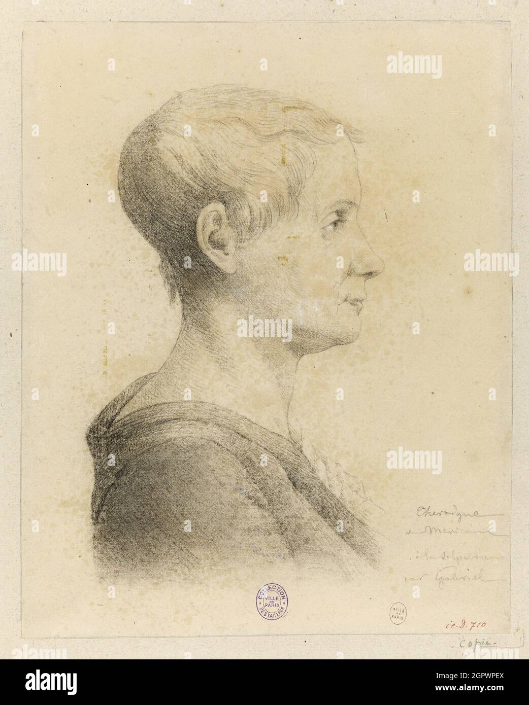 Portrait d'Anne-Jos&#xe8;phe TH&#xe9;ligne de M&#xe9;ricourt (1762-1817), 1816. Trouvé dans la Collection du Mus&#xe9;e Carnavalet, Paris. Banque D'Images