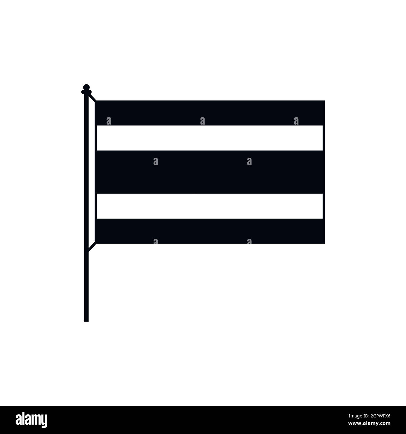 L'icône en forme de drapeau, le style simple Illustration de Vecteur