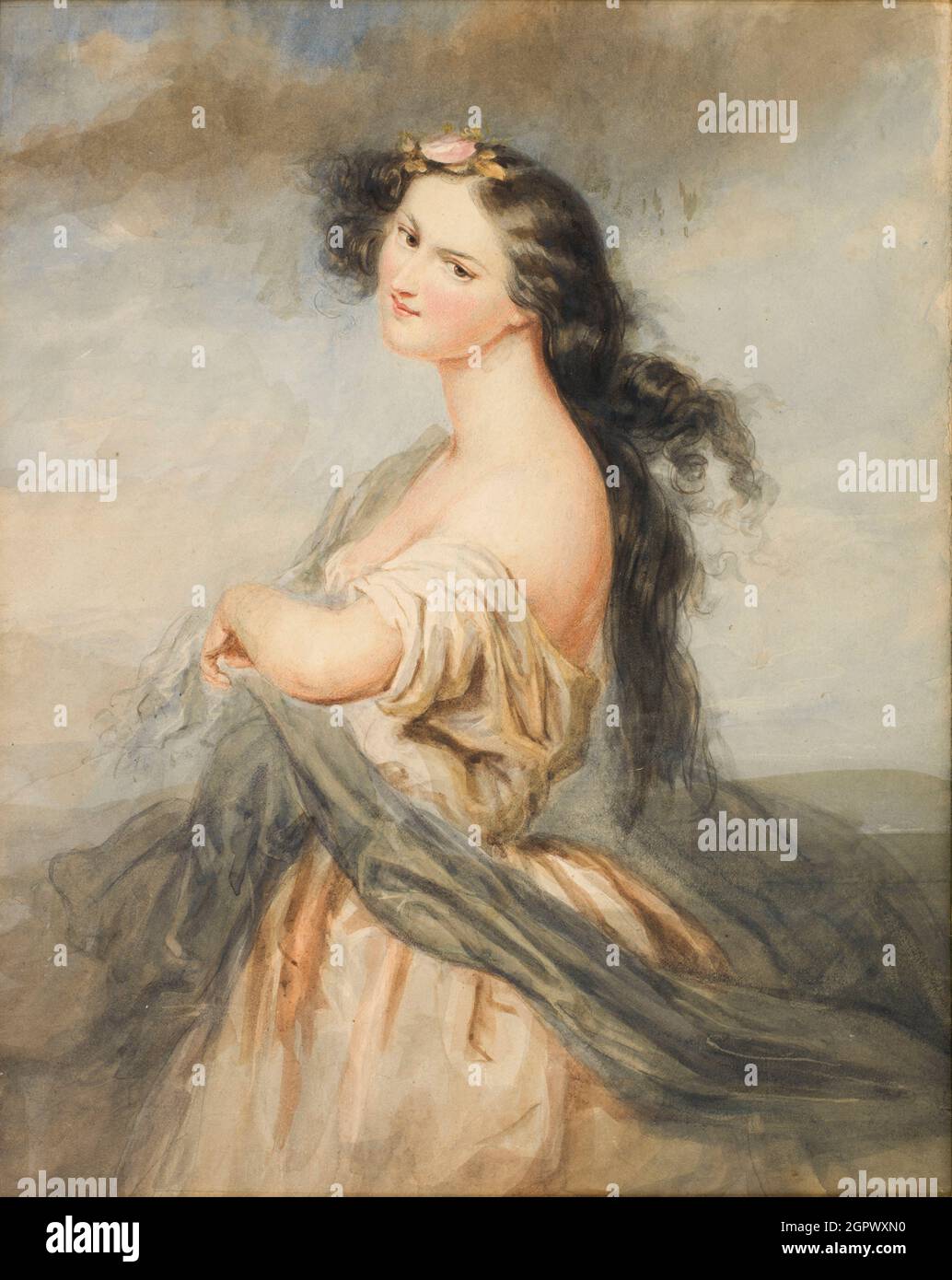 Portrait de Juliette Drouet (1806-1883). Trouvé dans la Collection de la Maison de Victor Hugo. Banque D'Images