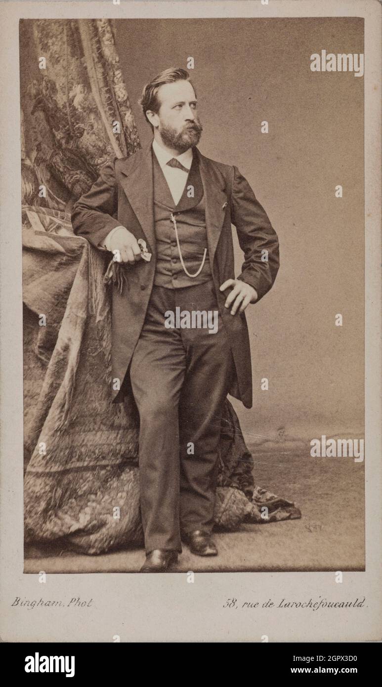 Portrait du peintre Ludwig Knaus (1829-1910). Collection privée. Banque D'Images