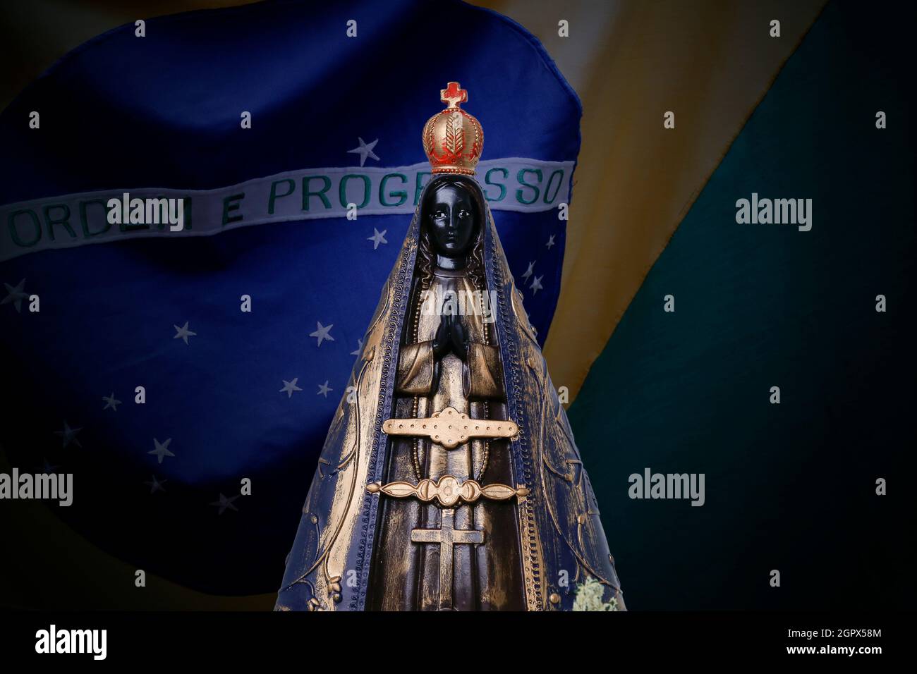Statue de l'image de notre-Dame d'Aparecida, 'Nossa Senhora Aparecida' Banque D'Images