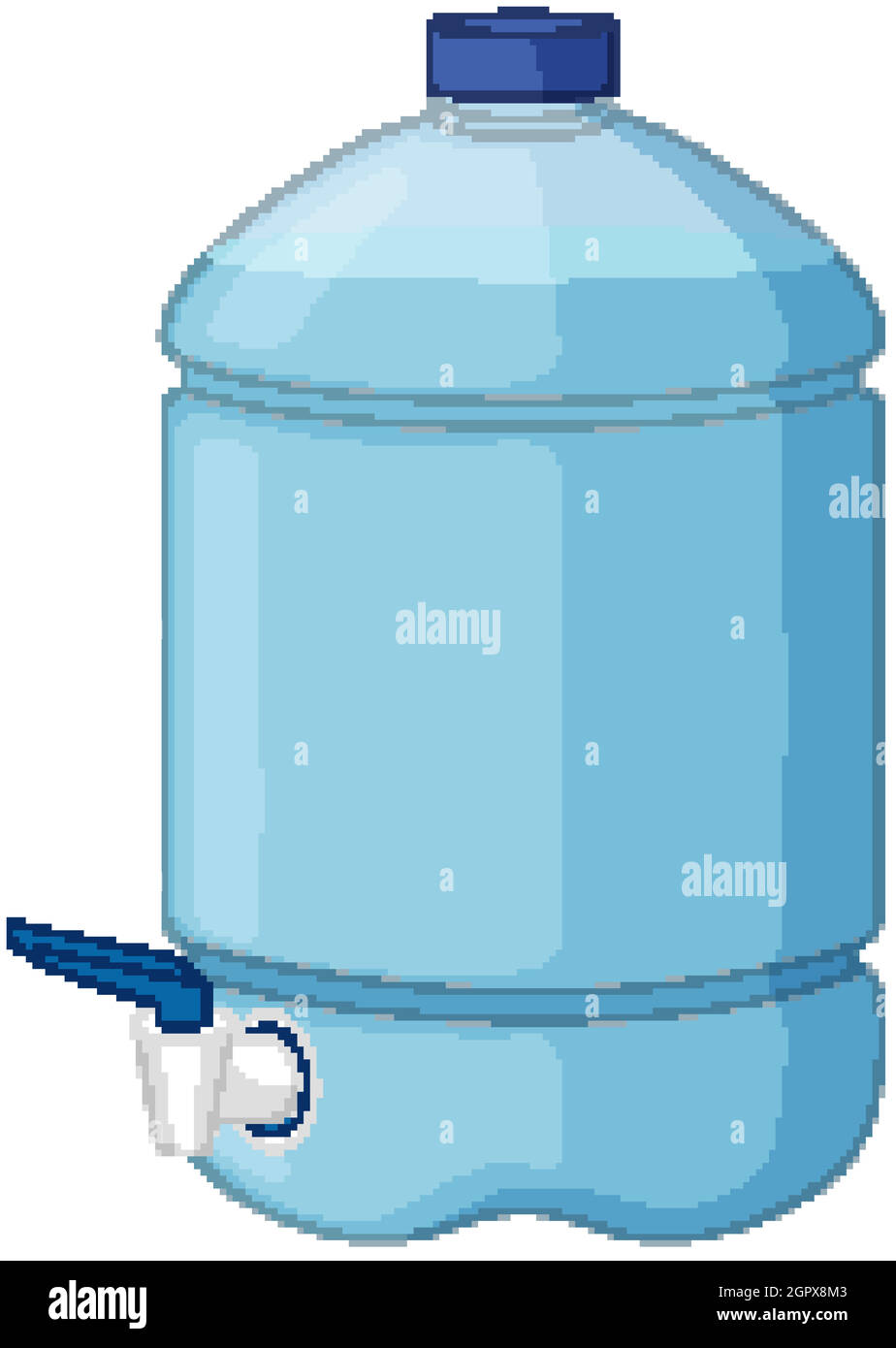 Réservoir D'eau En Plastique Bleu Sur Fond Blanc - Illustration 3D Banque D'Images  et Photos Libres De Droits. Image 88245382
