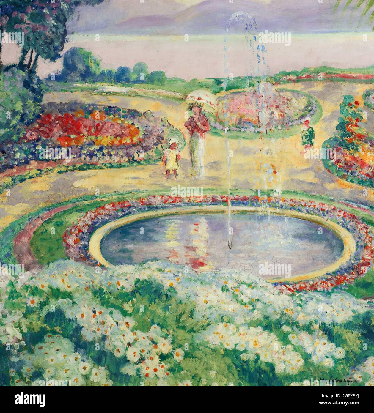 Le jardin des fleurs. Collection privée. Banque D'Images