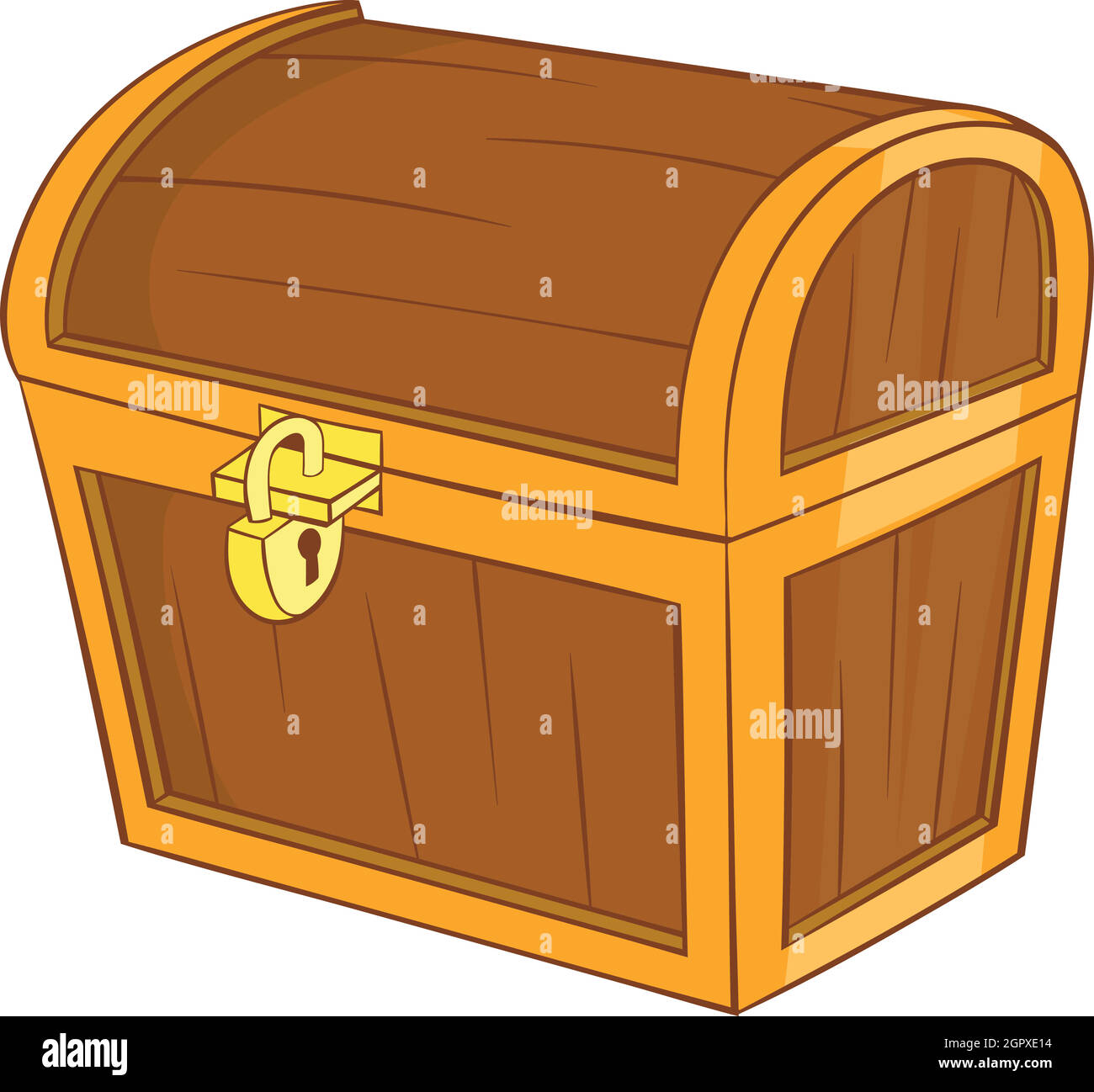 Douaire en bois, l'icône de la poitrine style cartoon Illustration de Vecteur