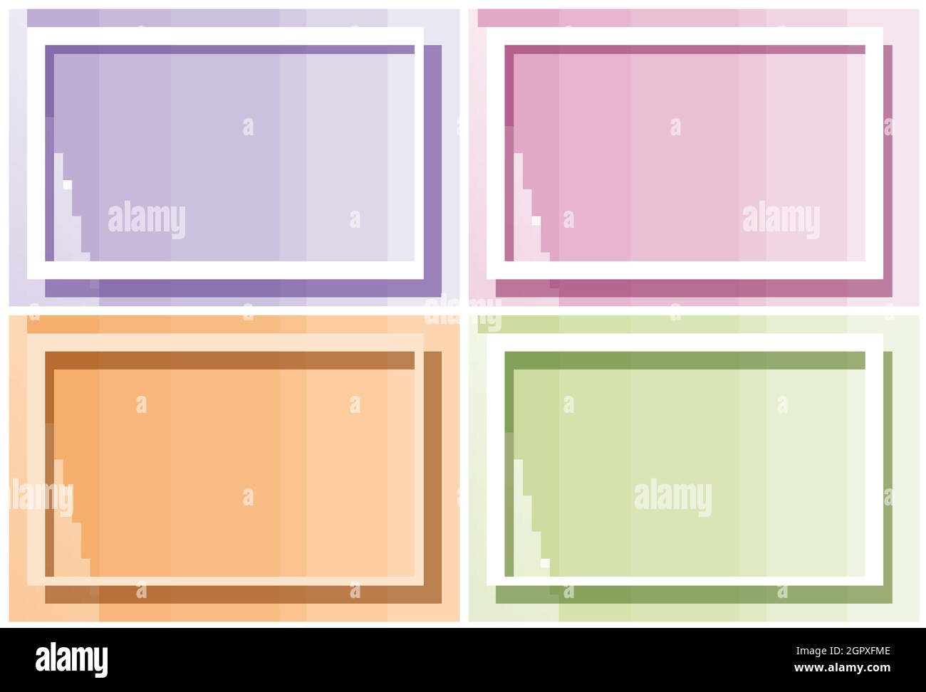 Modèle de cadre avec des arrière-plans de couleurs différentes Illustration de Vecteur