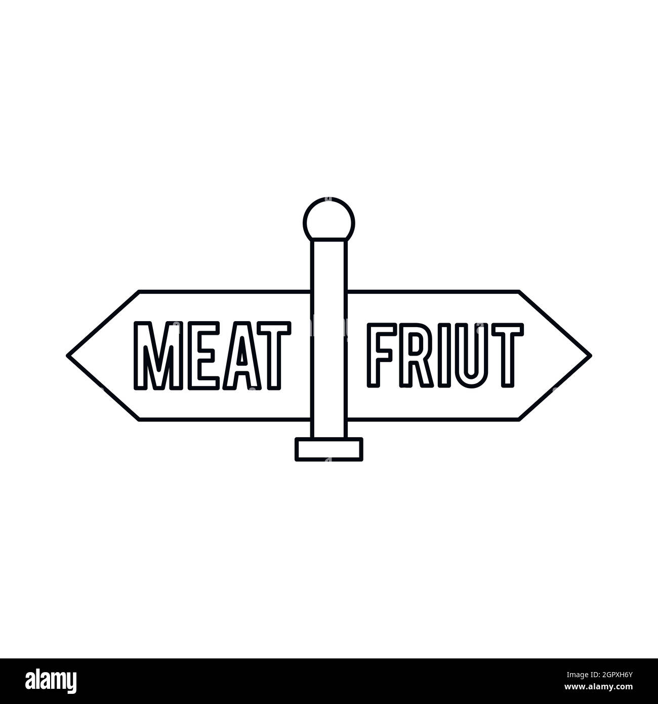 Ministère signe dans l'icône de supermarché Illustration de Vecteur