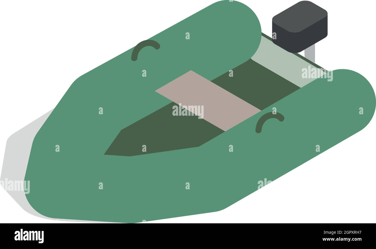 Bateau gonflable, l'icône 3D isométrique style Illustration de Vecteur