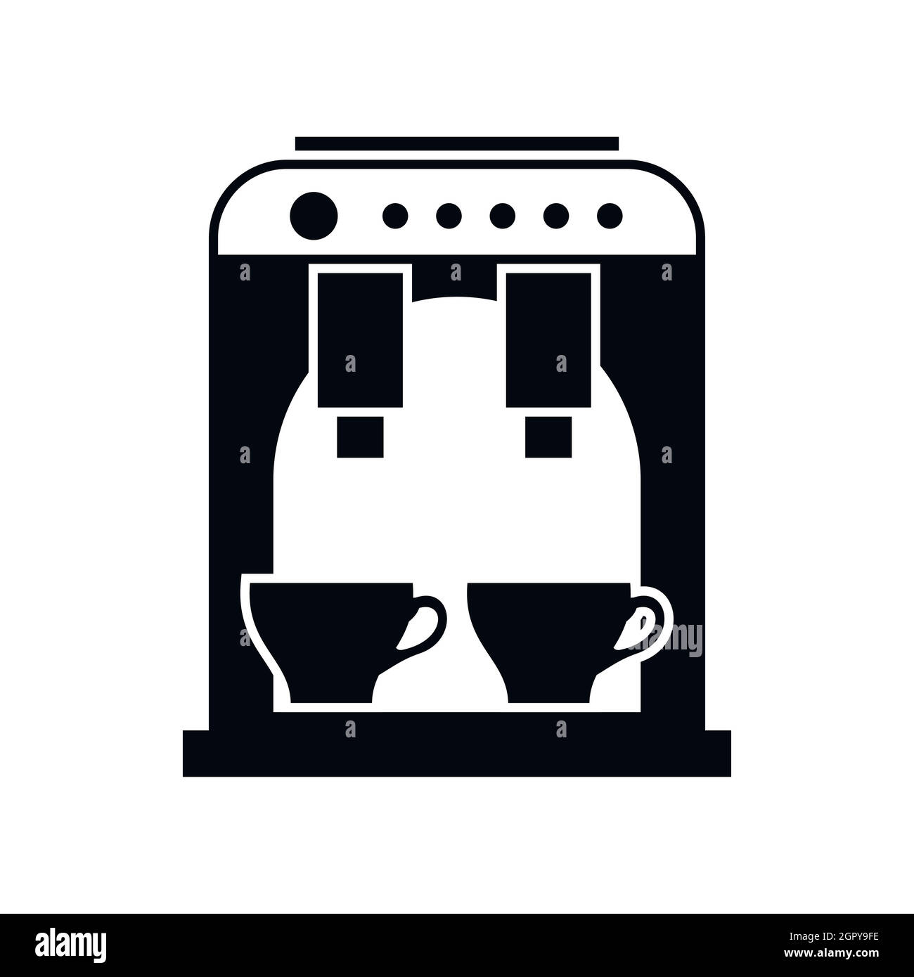 Machine à café, l'icône de style simple. Illustration de Vecteur