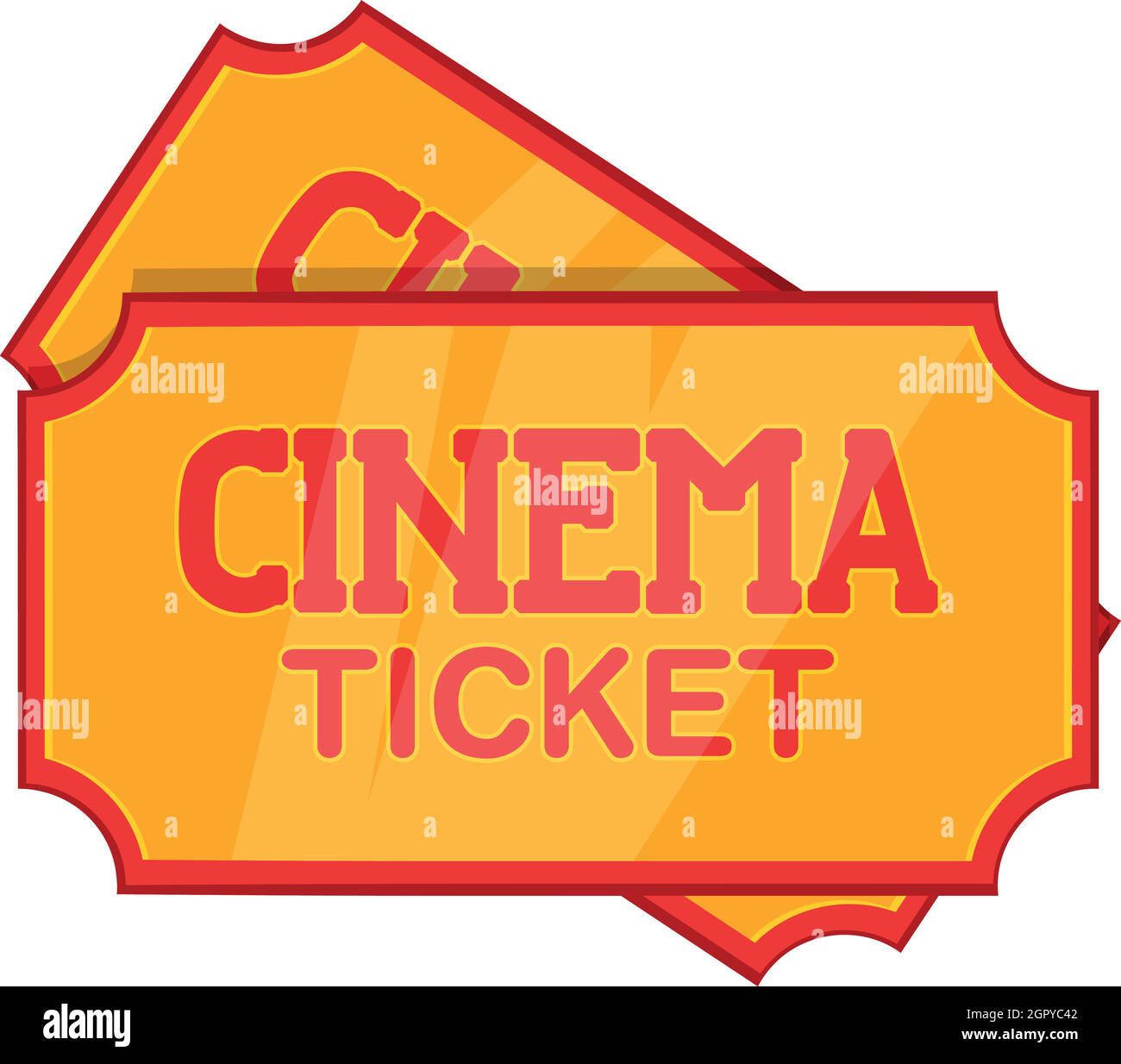 Ticket de cinéma, l'icône de style cartoon Illustration de Vecteur
