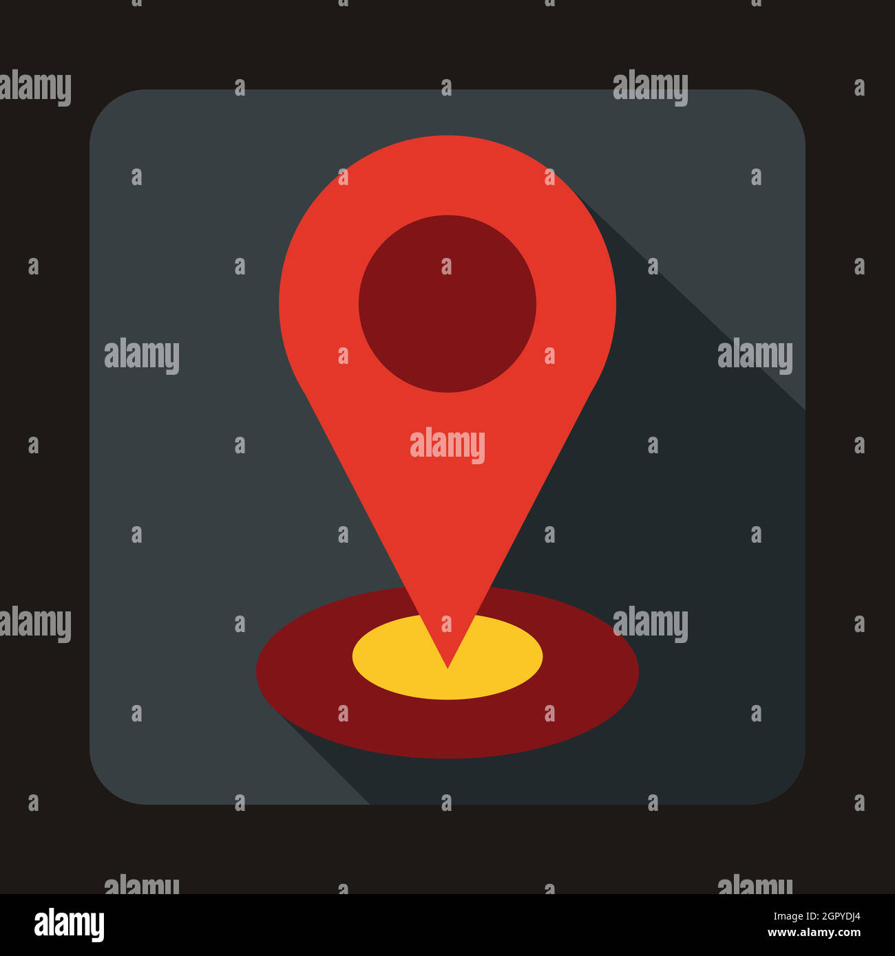 Pointeur de carte icône dans le style plate Illustration de Vecteur