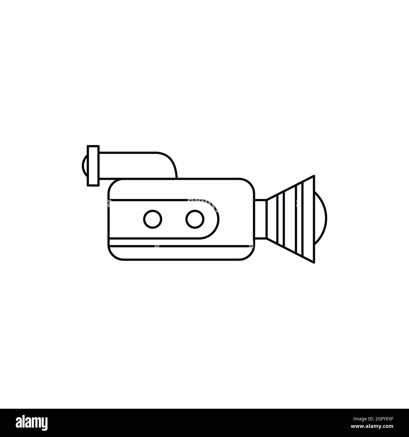 Camescope vidéo avec l'icône de cassette vidéo Illustration de Vecteur