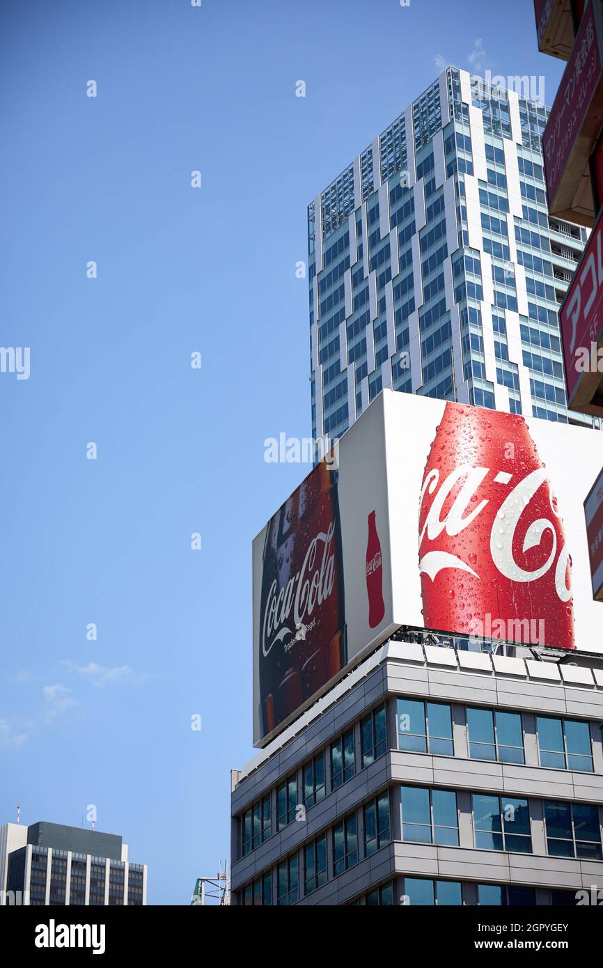 Coca-Cola annonce, Shibuya, Tokyo, Japon Banque D'Images