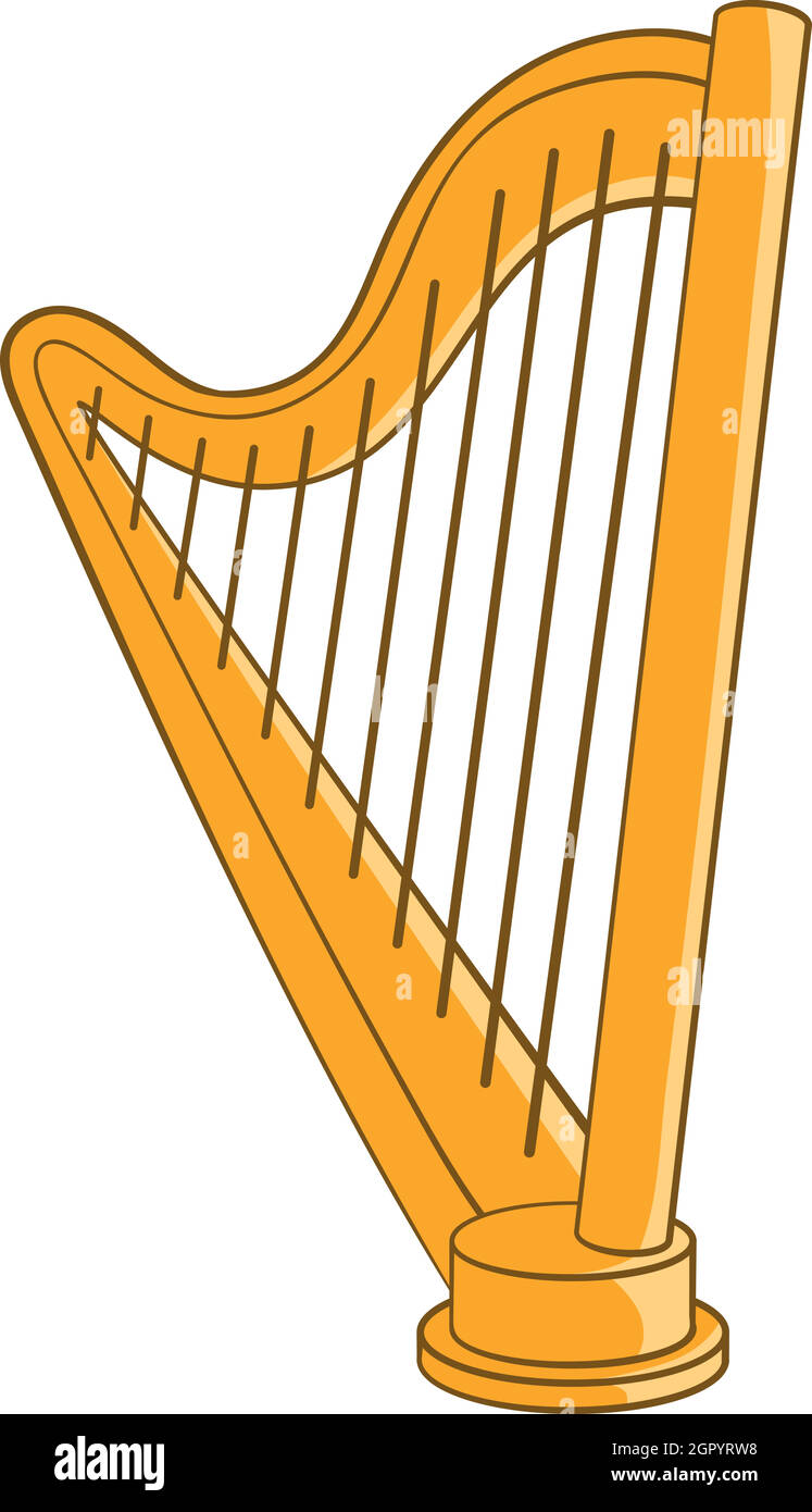 L'icône de harpe, cartoon style Illustration de Vecteur