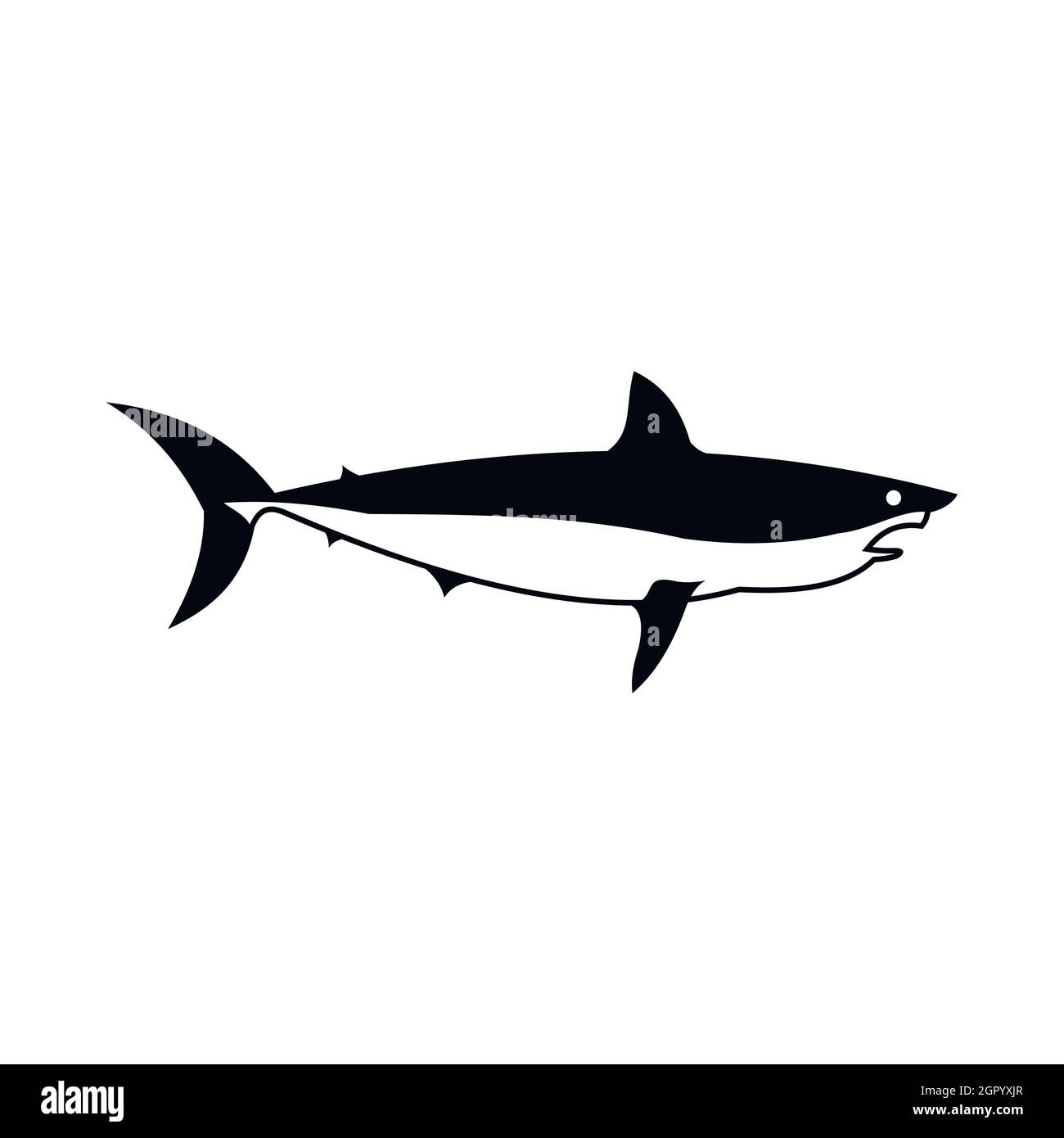 L'icône de requins, le style simple Illustration de Vecteur